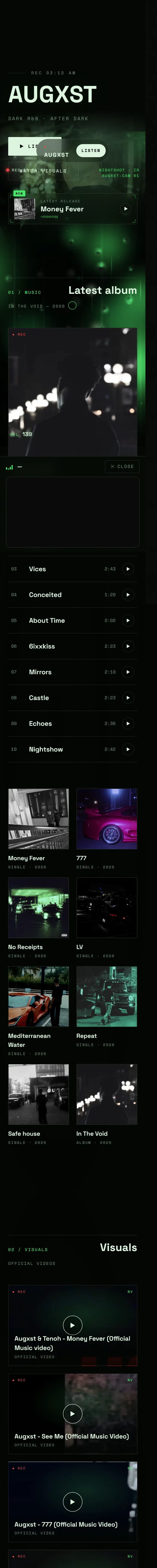 Augxst website homepage on a phone