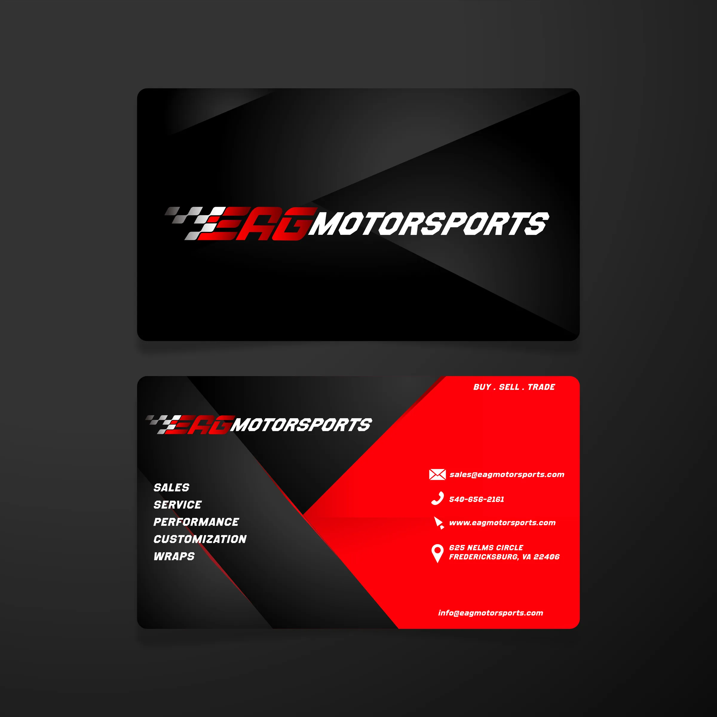 EAG Motorsports business cards