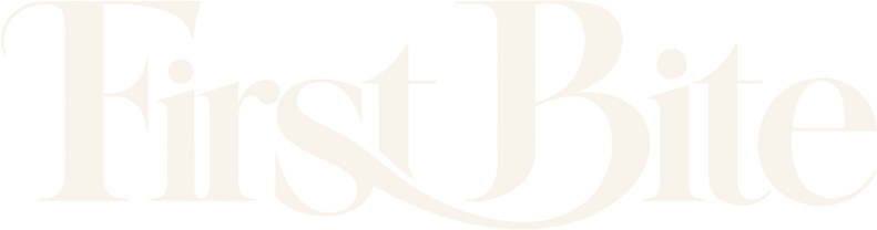 First Bite logo, cream