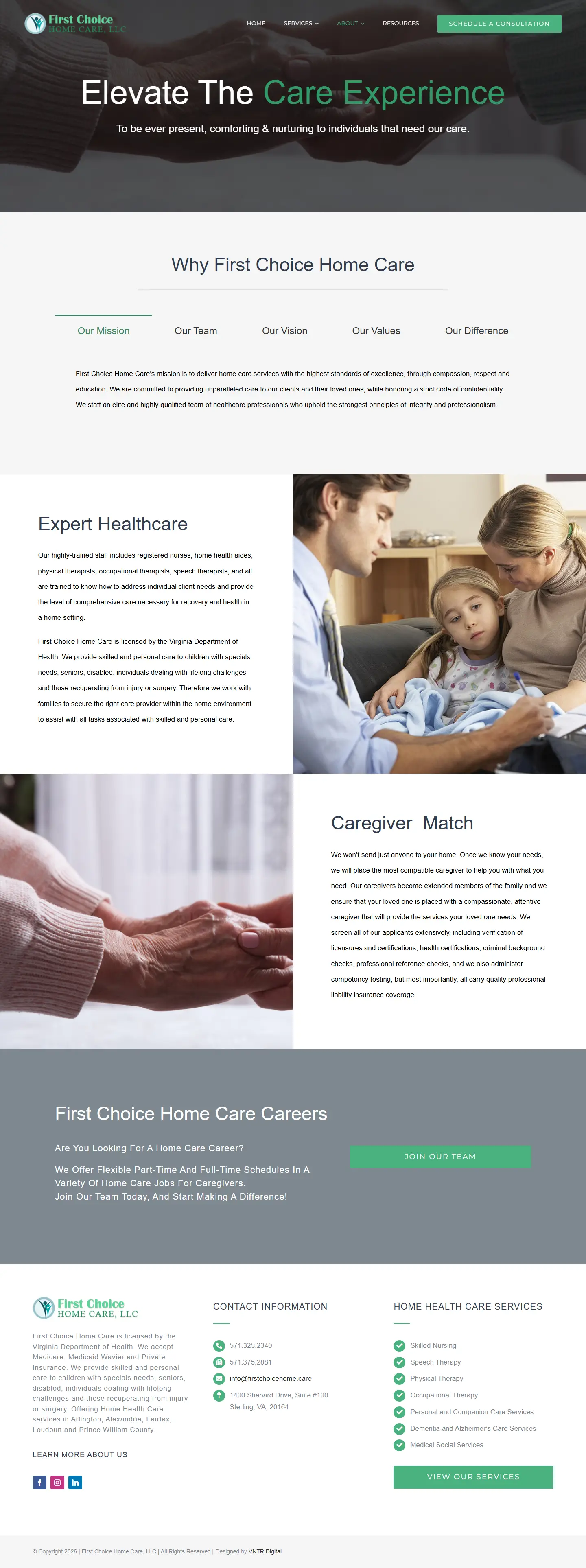 First Choice Home Care about page